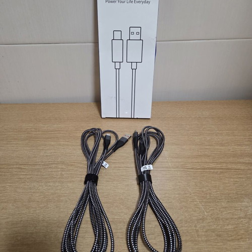 Hunyyn USB charging cables new, pack of 2, 3 meters, USB-A to Micro-USB