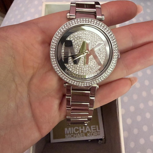 Michael Kors watch new with zirconia silver tone