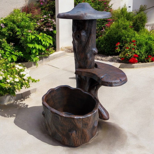 Isabella Concrete Fountain in Brown Color, New