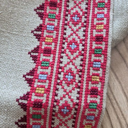 Embroidered Panama Square new, 50×50 cm, Bulgarian handmade embroidery