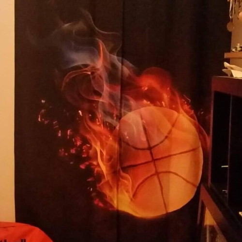 Basketball-themed Teen Room Curtain like new from America