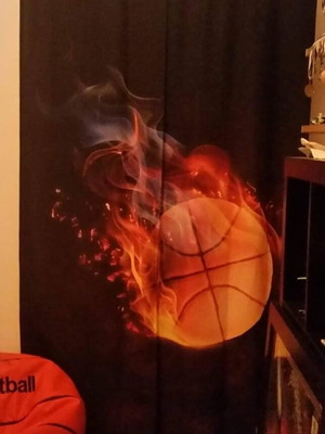 Basketball-themed Teen Room Curtain like new from America