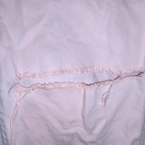 Pull&Bear baby pink high-waisted ripped jeans used, size 36
