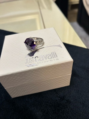 Just Cavalli ring like new with purple stone