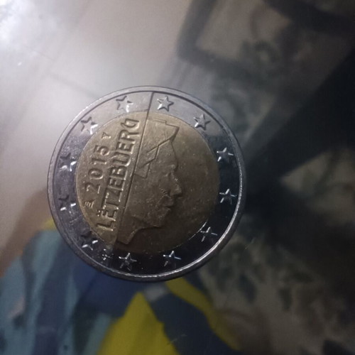 Luxembourg 2 euro coin used, normal circulation