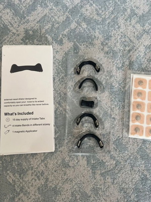 Magnetic Nasal Dilator Clips set of 4 with 30 adhesive strips new