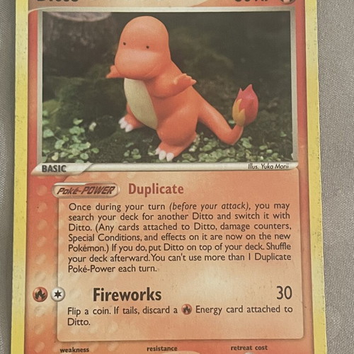 Ditto Charmander 61 EX Delta Species Pokemon Card used