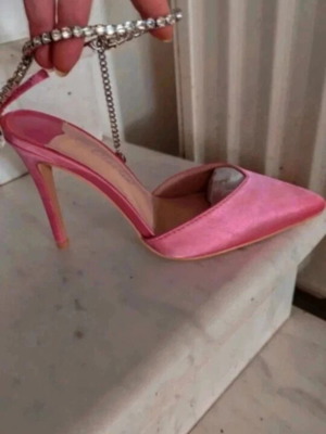 Pink high heel sandals size 40 new
