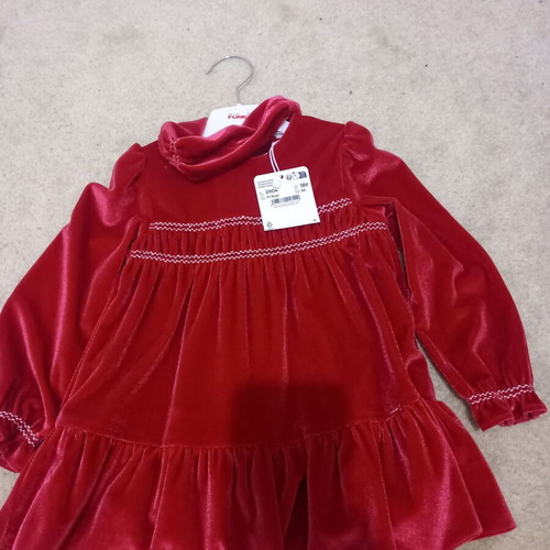 Mayoral toddler dress new, red, 18 months with ribbon