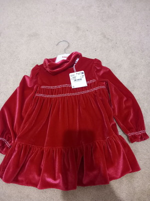 Παιδικό φόρεμα Mayoral καινούργιο, κόκκινο, 18 μηνών με κορδέλα