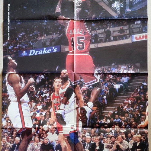 Rare double poster Michael Jordan MATIES STO BASKET like new