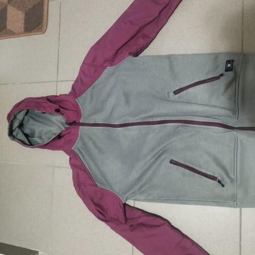 DC zip hoodie used, gray, size M