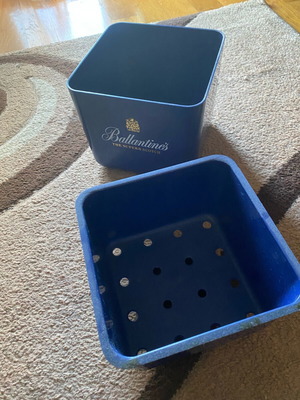 Ballantines collectible ice bucket used with wear