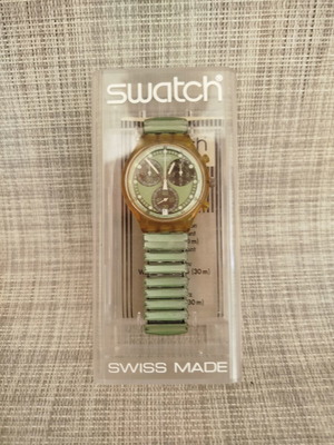 Swiss Swatch Chronograph 1997 ρολόι σαν καινούργιο, πράσινο