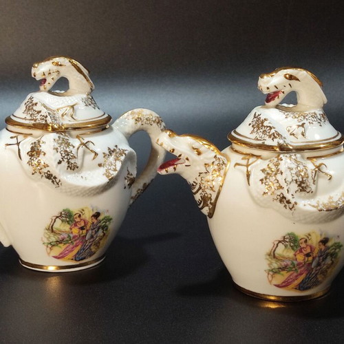 1960s Serving Set Made in Japan like new with 6 Cups and Creamer
