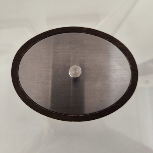 Wooden Oval Danish Box like new with Metal Lid