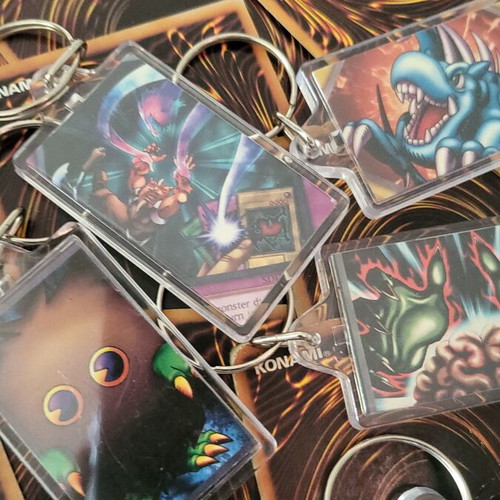 Yugioh card keychains custom made