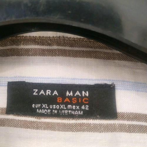 Zara men's shirt 100% linen like new, size L