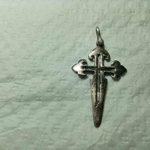 Military silver cross amulet 1720-1820, rare klepht armatolos