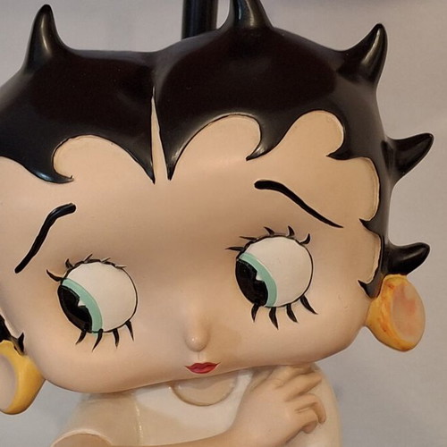Betty Boop ceramic table lamp 2005, fabric shade