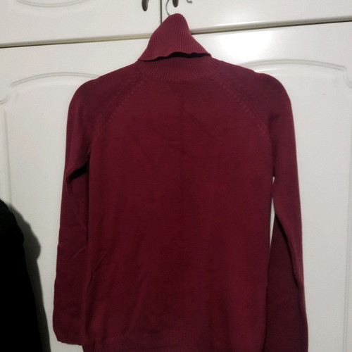 Zara knitted turtleneck sweater used, pink, medium size