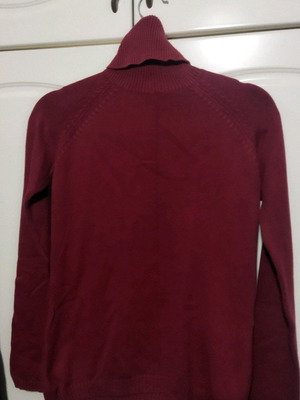 Zara knitted turtleneck sweater used, pink, medium size