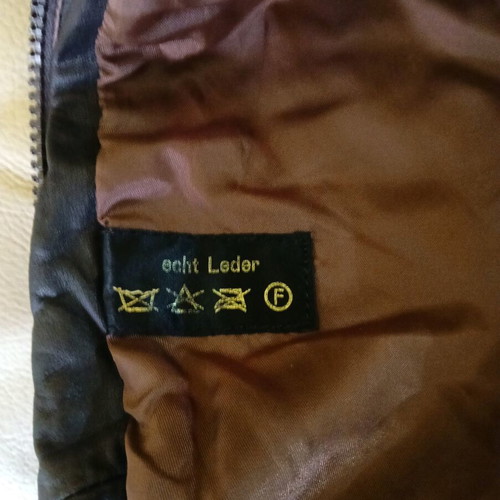 Women's leather jacket used, brown, size M