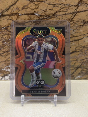 2025-26 Panini Select La Liga Soccer Tyrhys Dolan RC Mezzanine Orange Prizm card