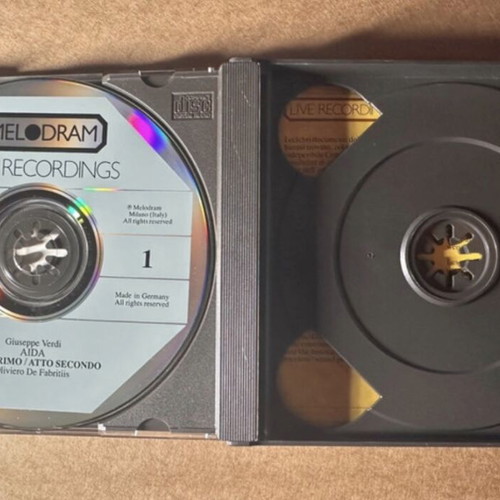 Verdi Aida 2-CD set, Maria Callas & Mario Del Monaco, Melodram 1989