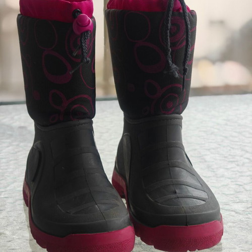 Adam's Shoes kids apres-ski boots like new, grey and pink size 28-29