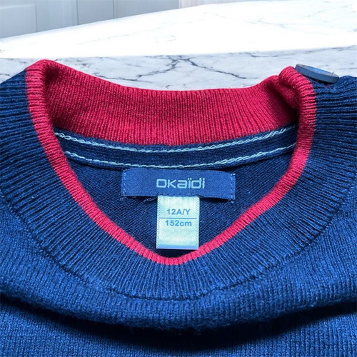 Okaidi boys' sweater like new, blue, size 12 years/152 cm