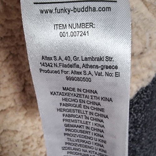 Funky Buddha Kids Hoodie with Sherpa Lining Size 6, Dark Grey Heathered