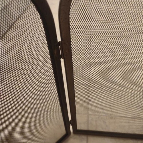 Protective Fireplace Screen three-panel, unused, bronze finish