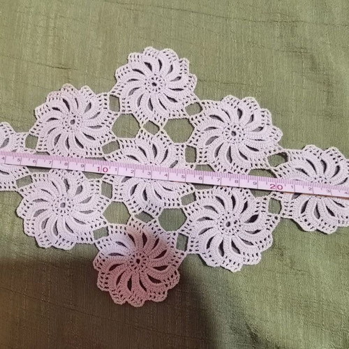 Crochet square like new, placemat 25x15.5 cm