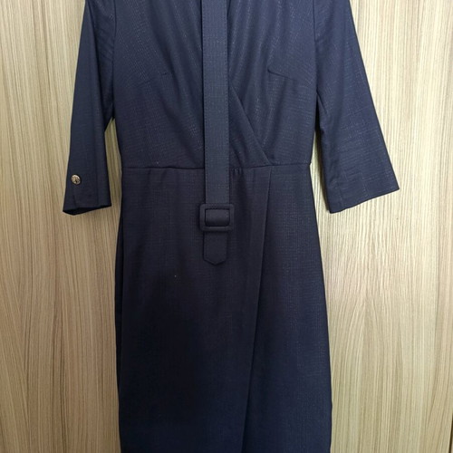 Women's dress new, blue with golden thread, size S