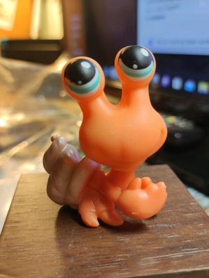 Littlest Pet Shop πορτοκαλί κάβουρας hermit #188 σαν καινούργιο