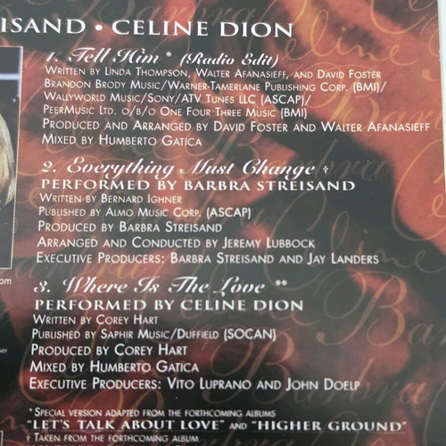 Cd Tell Her with Barbra Streisand & Celine Dion like new, Pop