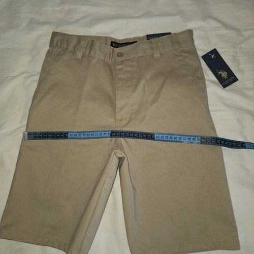 U.S. Polo Assn. Boys' Chino Bermuda Shorts New Beige Size 14