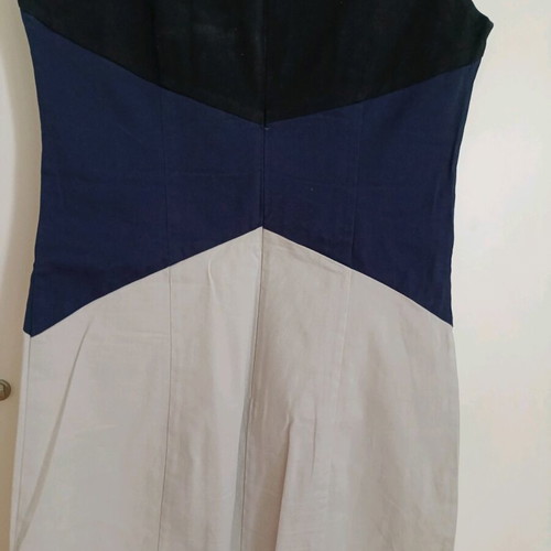 Midi dress like new, summer, size M, black and gray, office wear