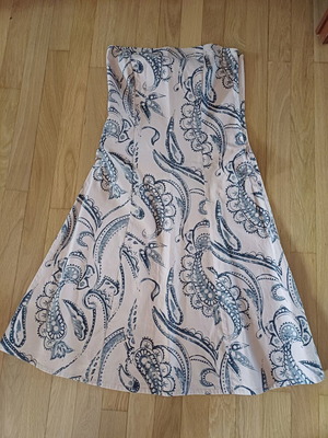 Midi strapless dress Vero Moda beige like new, size M/38