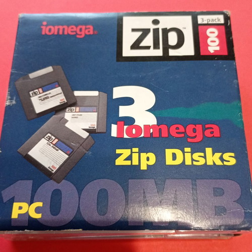Iomega Zip 100MB disks used, pack of 2 with cases