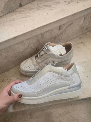 Stonefly λευκά γκρι παπούτσια με πλατφόρμα slip on Αριστη κατάσταση