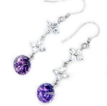 Amethyst 925 silver earrings new