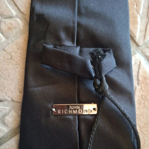 John Richmond tie new, black silk