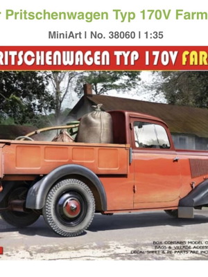 MiniArt Liefer Pritschenwagen Typ 170V Farmer Car 1:35 μοντέλο καινούργιο