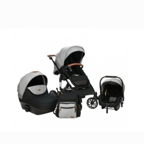 Bebe Stars Belize 3-in-1 stroller used, with bassinet and car seat