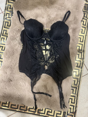 Yamamay μαύρο δαντελένιο κορσέ, Xsmall