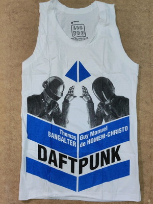 Daft Punk Women's Sleeveless Cotton Top new, size S