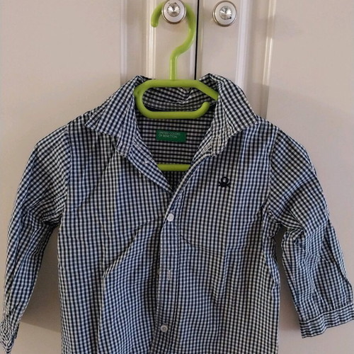 Benetton kids checkered shirt like new, for 2 years old