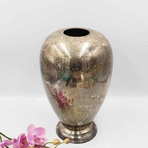 Antique Silver-Plated Vase used with Noble Patina